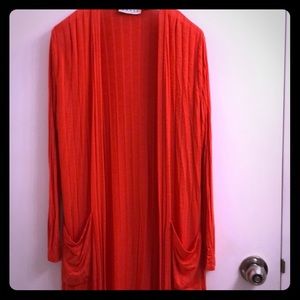 Long summer knitted cardigan